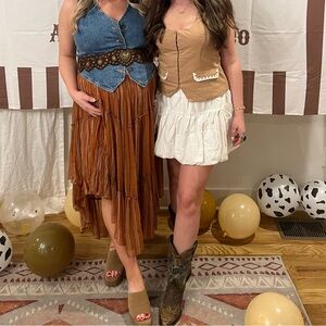 Brown and White Western Outfits